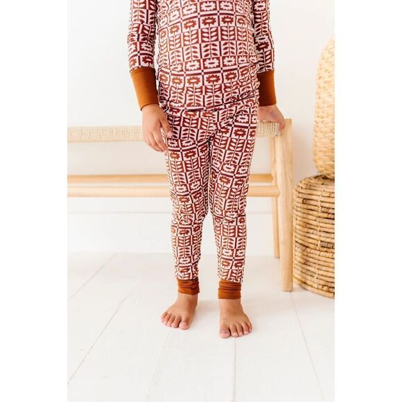 NWT Wild Woven Spiced Blooms Two-Piece Pajama Set - Modal like Bamboo - Picture 3 of 7